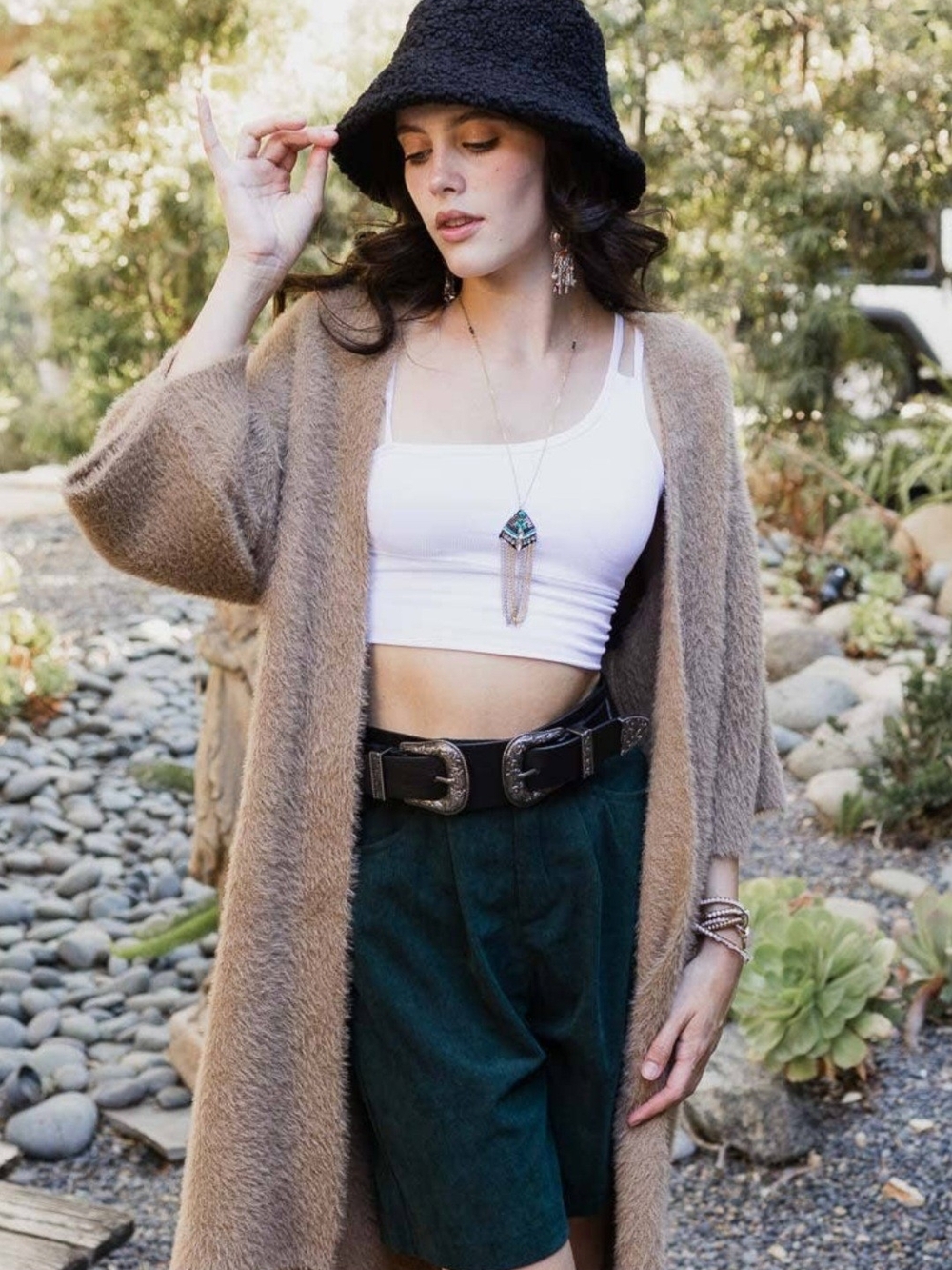 NWOT, Luxe Winter Faux Mohair Knit Cardigan, OS Fits Most